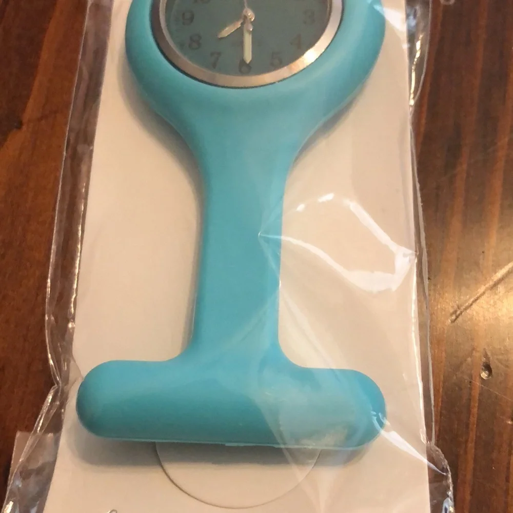 Teal watch pin